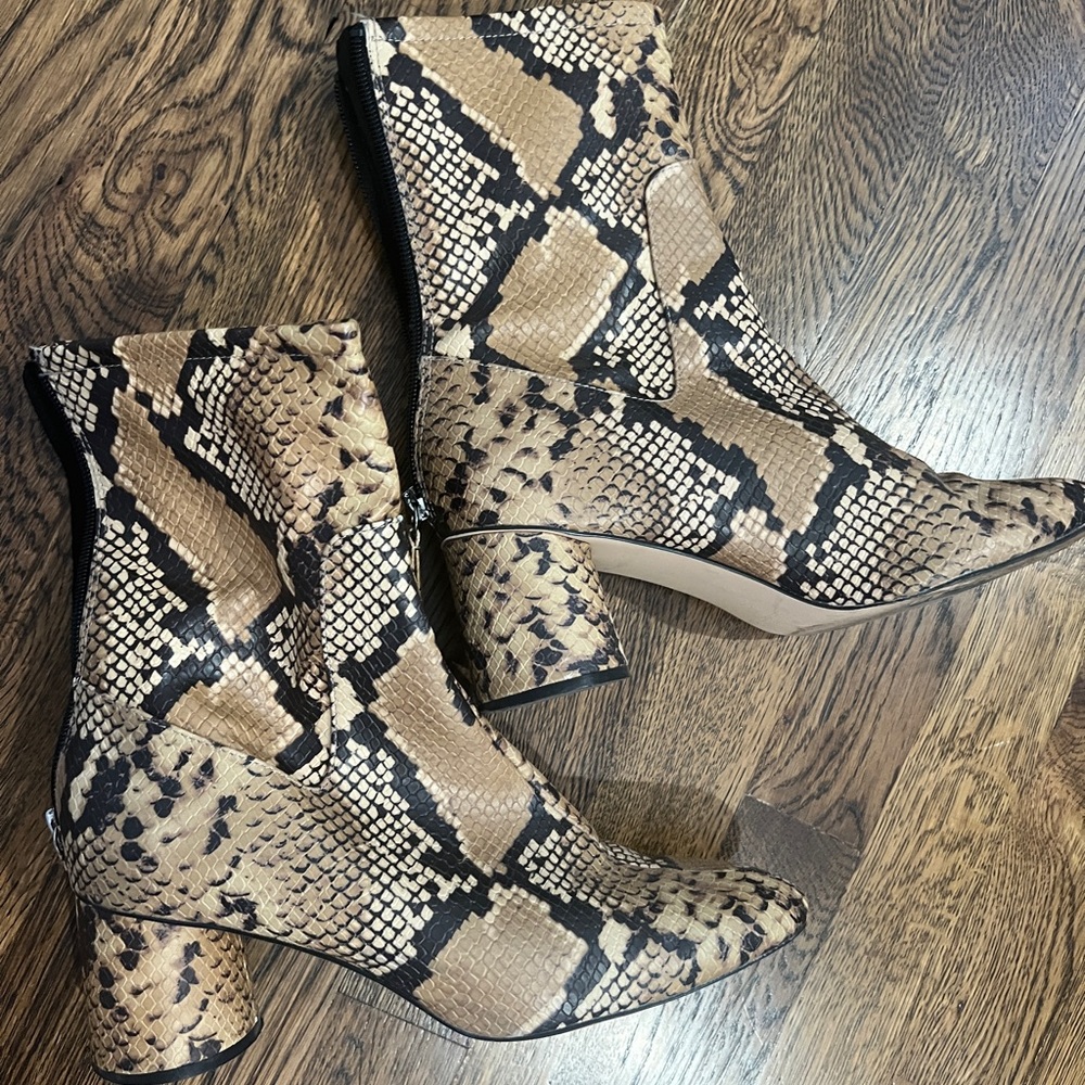 Zara animal print booties